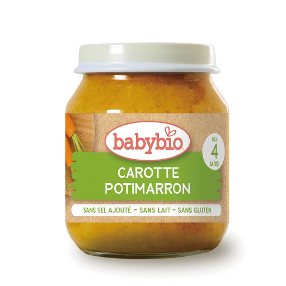 法國Babybio 生機南瓜紅蘿蔔蔬菜泥130g★衛立兒生活館★