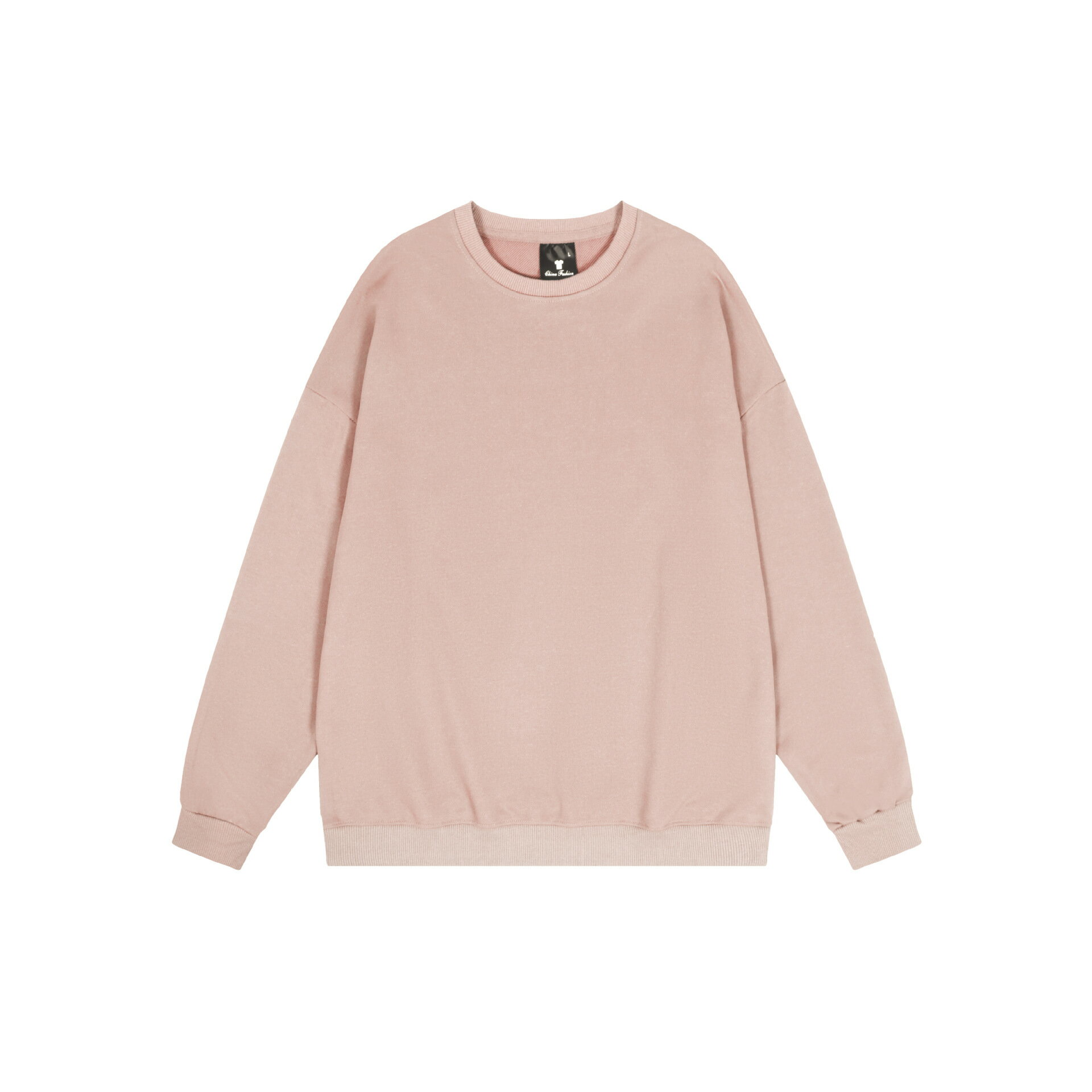 【喜挖】純色圓領斜紋T恤上衣全滌綸男女款長袖潮 0