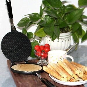 壓鑄鋁雞蛋卷煎鍋甜筒脆皮烤盤煎鍋家用小型薄餅模具