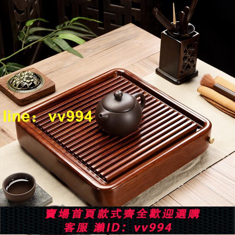 日式茶具 茶盤 整塊花梨木茶盤實木茶海簡約功夫茶具排水小號茶臺電木款茶托家用 途中小館