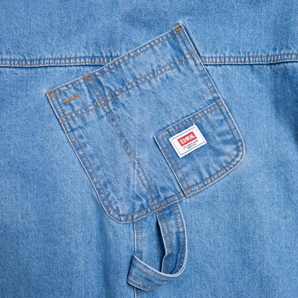 EDWIN 男款 復古牛仔夾克外套 (中古藍) 9