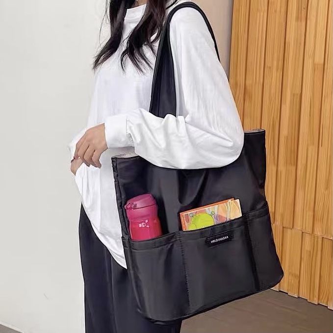 大容量托特包大方包女 包包女2023爆款女士單肩包大學上課包防水雙層牛津布大容量托特包