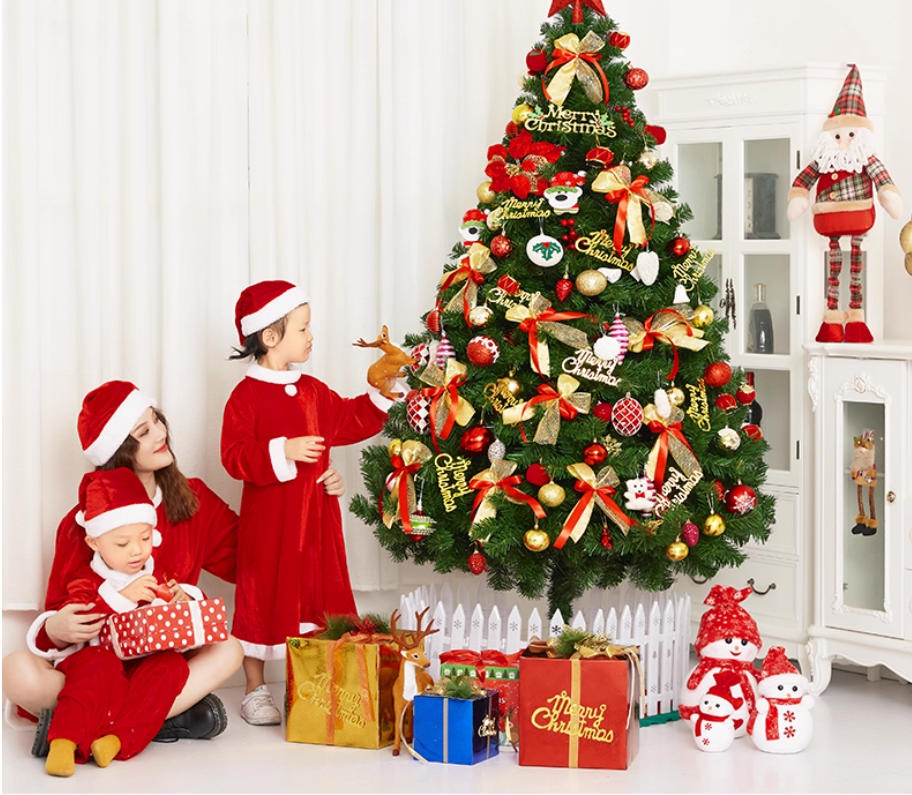 高級感ins家用佈置聖誕樹裝飾全套組