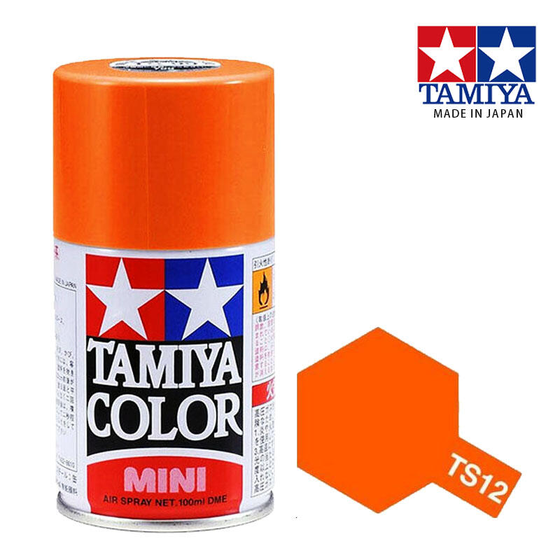 【鋼普拉】現貨 TAMIYA 田宮 模型 噴漆 噴罐 油性漆 85012 TS12 TS-12 亮光橙色 100ml