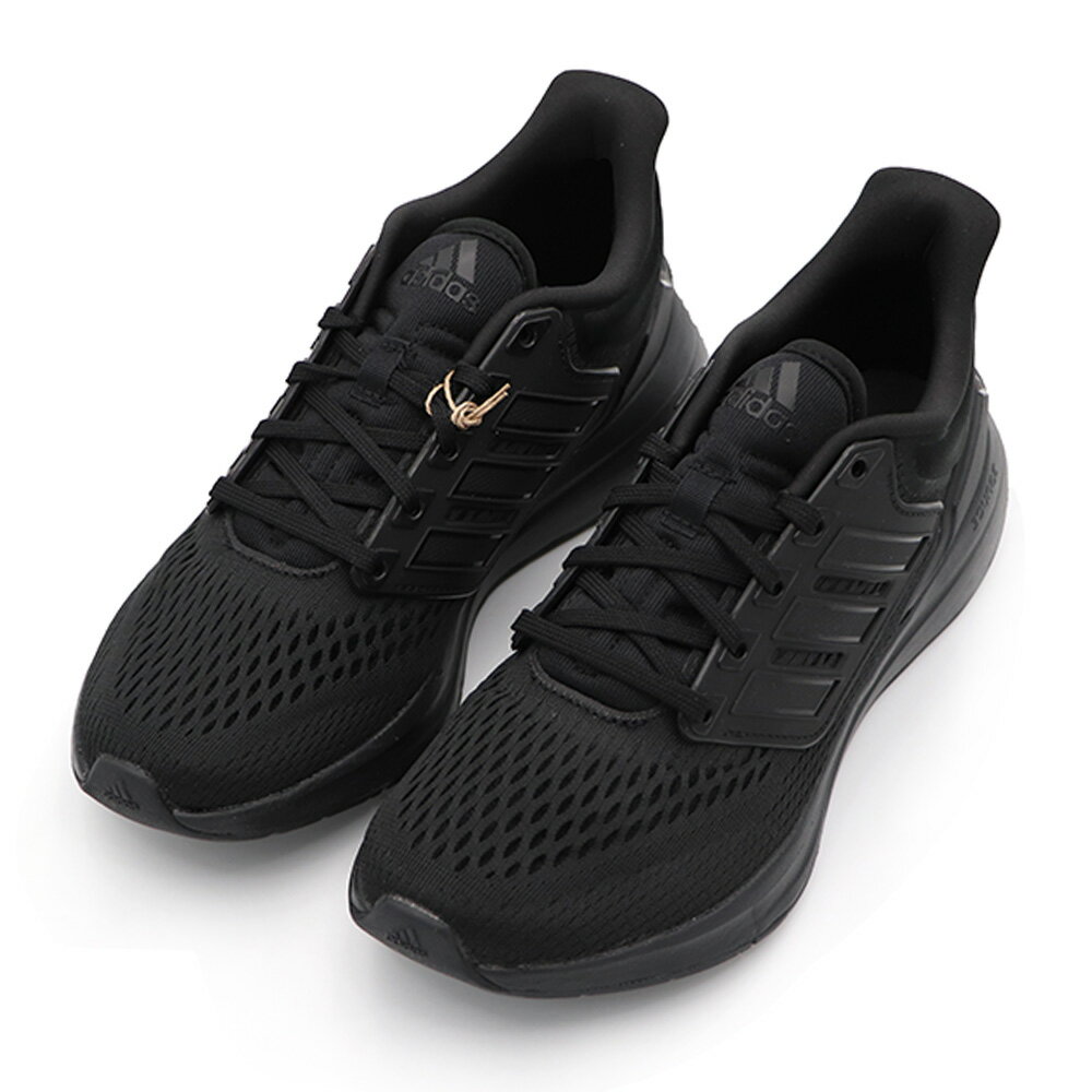 【618年中慶🤩優惠來拉!~】 Adidas EQ21 RUN 全黑 輕量 透氣網布 休閒 避震 慢跑鞋 女款 J1656【H00545】
