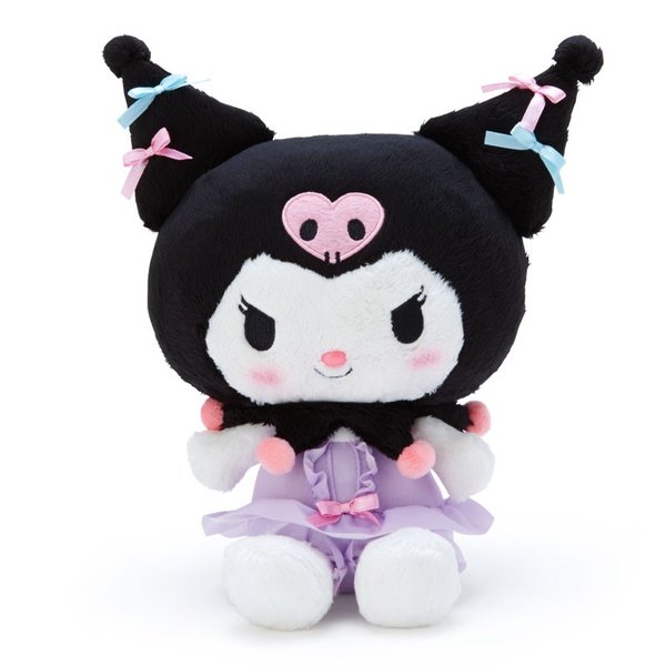 大賀屋 日貨 酷洛米 娃娃 玩偶 玩具 裝飾 收藏 Kuromi 庫洛米 三麗鷗 正版 J00017595