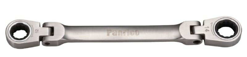Panrico百利世 FM8221214 雙搖頭棘倫梅花扳手 12x14mm/白鐵 (可調式板手)
