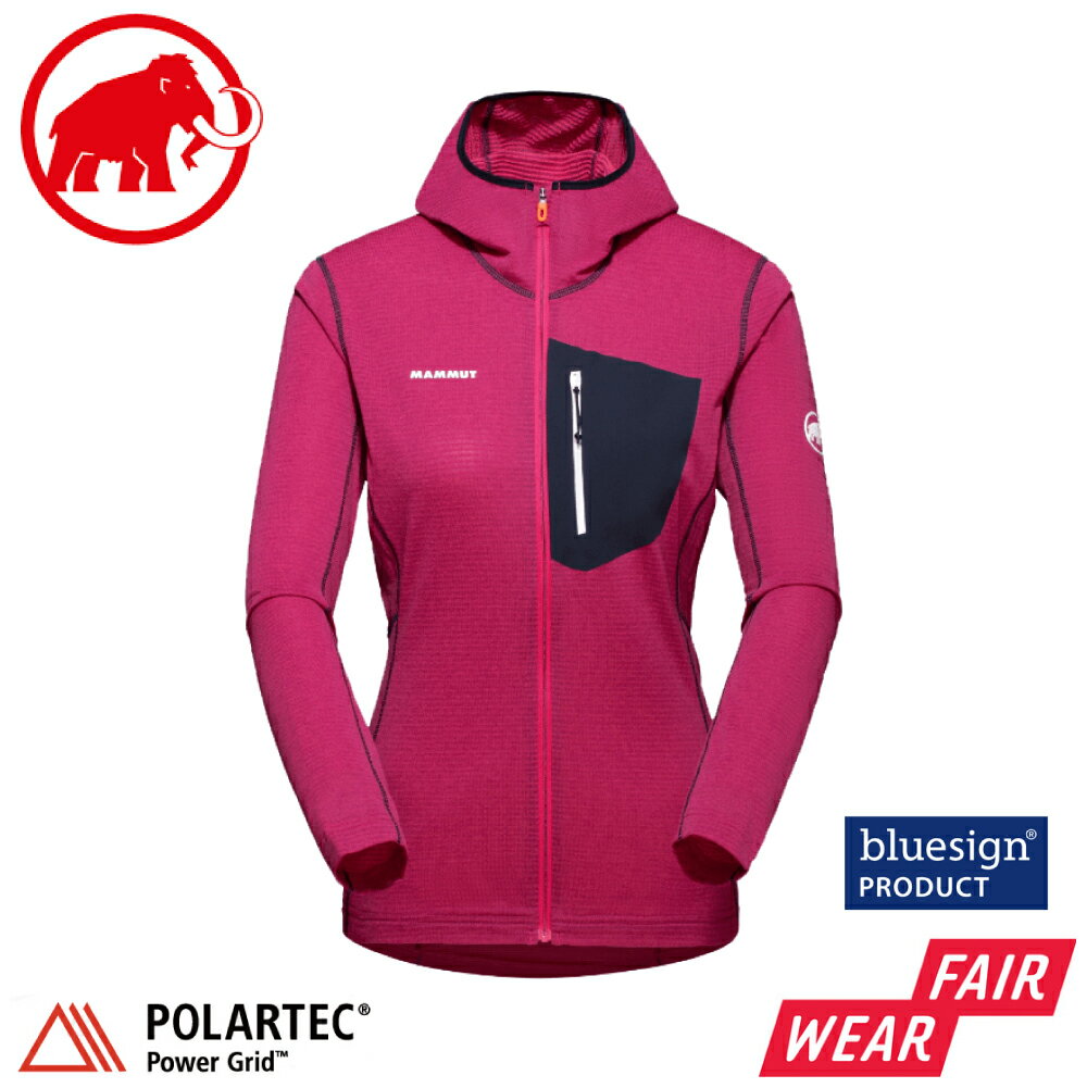 【MAMMUT 長毛象 女 Aenergy Light ML Hooded 連帽保暖外套《桃紅》】1014-03810