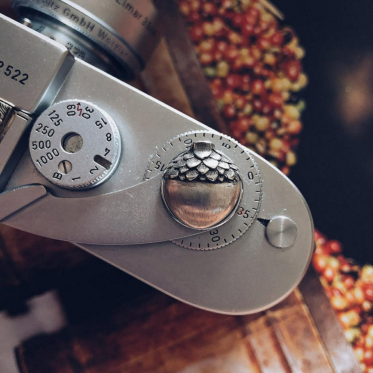 Leica/徠卡相機快門按鈕M11P/M11/M10P/M10 Q3富士X100vi純銀橡果