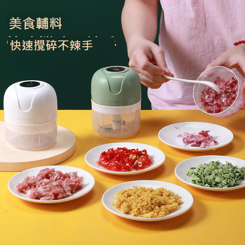 出口臺灣美國小型蒜泥機電動攪碎器家用絞肉機輔食機自動打蒜蓉機