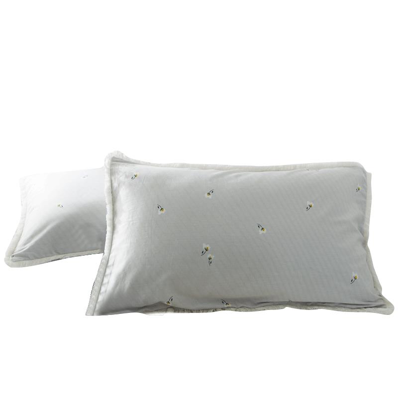 純棉枕套一對純色簡約歐美風48*74cm枕頭套素雅純色 兩只裝