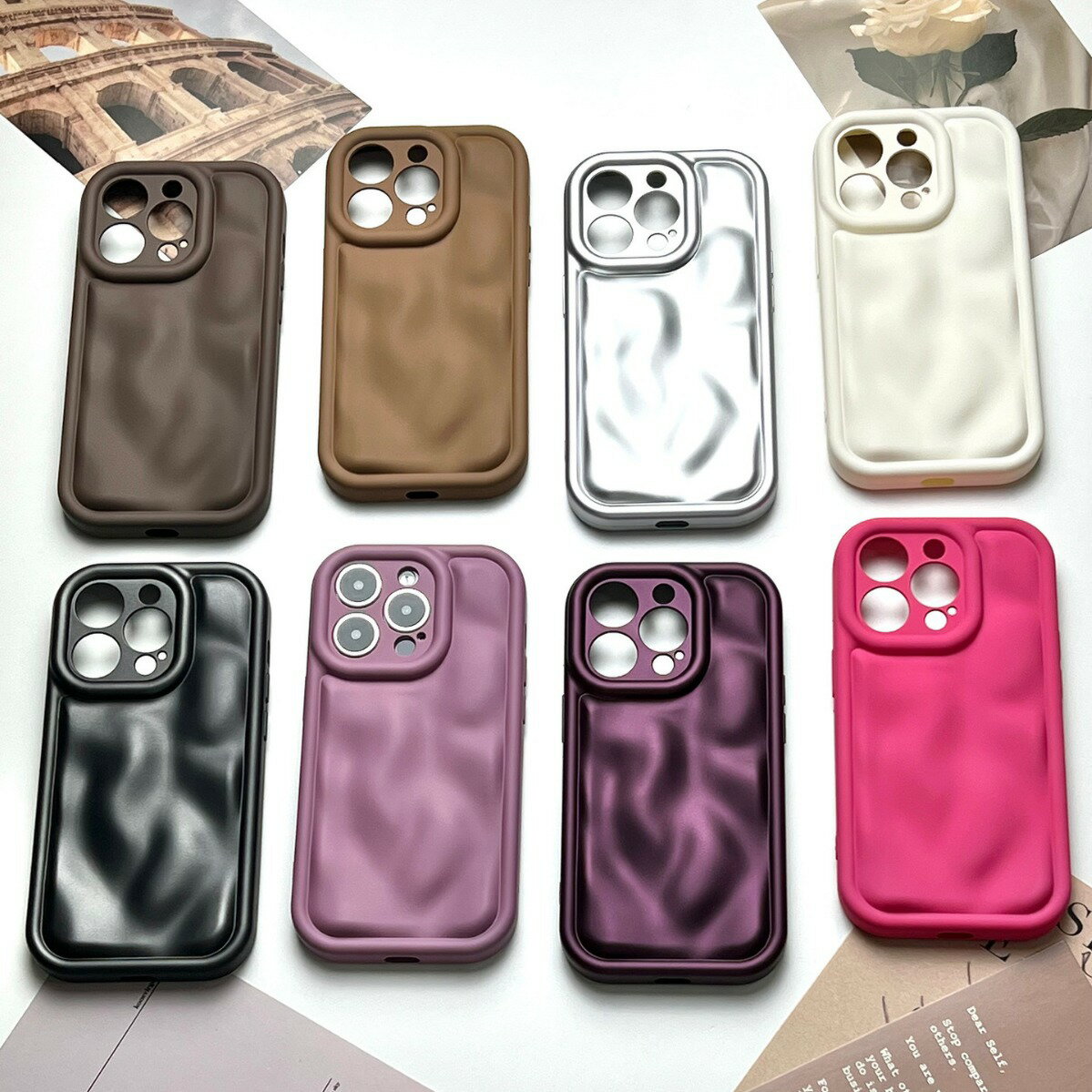 純色隕石紋適用iPhone14pro max手機殼蘋果15新款12/13小眾高級感416