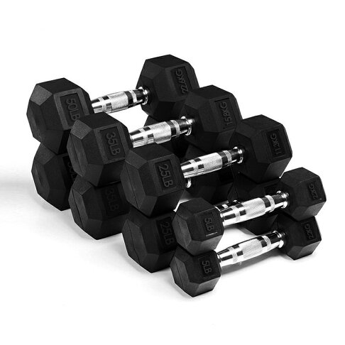 商用六角包膠啞鈴35LB 35磅 實重15.8KG(近16KG啞鈴)【Fitek健身網】 3