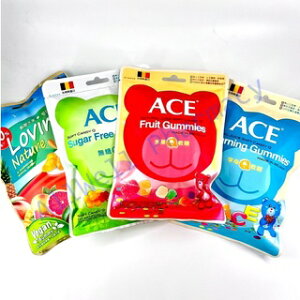 ACE軟糖 酸熊Q / 字母Q / 無糖Q / 水果Q 隨手包 / 量販包 比利時原裝進口