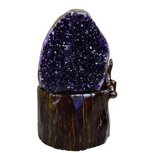 天然烏拉圭紫水晶洞擺件紫水晶塊晶簇原石瑪瑙聚寶盆招財風水擺件