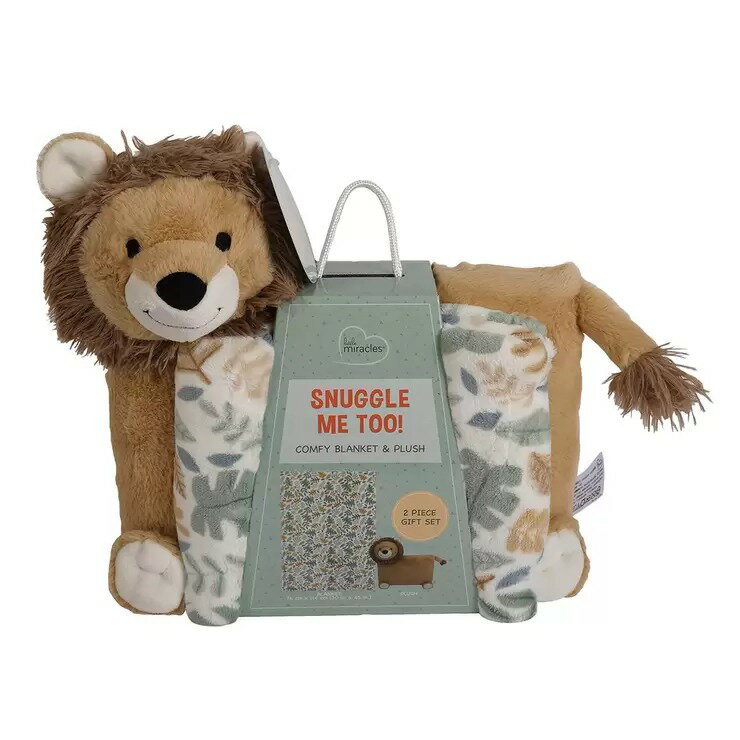 Little Miracles 動物造型枕 + 舒適蓋毯 獅子