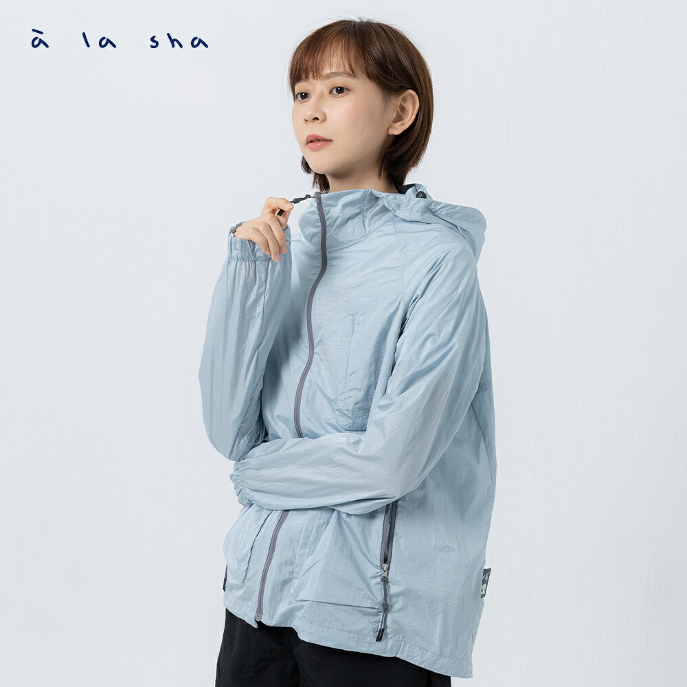 a la sha 阿財印花輕薄連帽外套 0