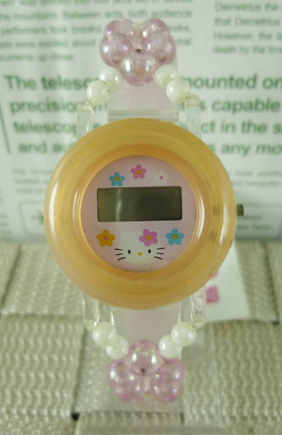 【震撼精品百貨】Hello Kitty 凱蒂貓-手錶-粉珠【共1款】 震撼日式精品百貨