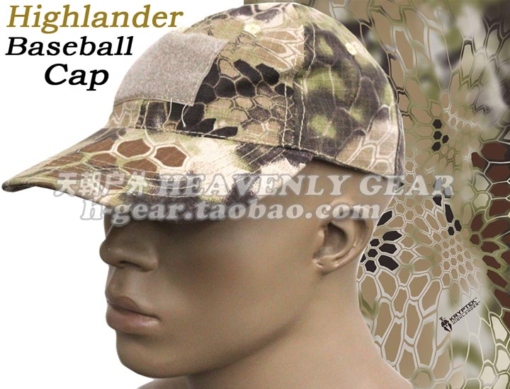 美式Highlander Camo高地迷彩魔術貼版戰術棒球帽戶外運動鴨舌帽