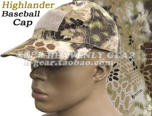 美式Highlander Camo高地迷彩魔術貼版戰術棒球帽戶外運動鴨舌帽