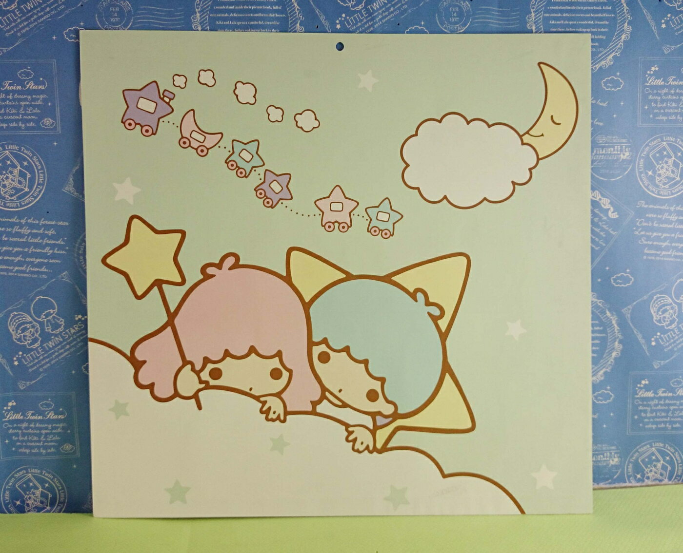 【震撼精品百貨】Little Twin Stars KiKi&LaLa 雙子星小天使 造型卡片 綠色 震撼日式精品百貨
