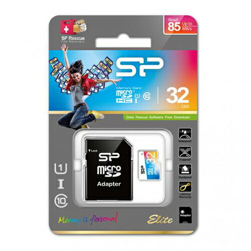 Silicon Power MICRO SDHC 32G U1 R85彩卡 - 含轉卡【愛買】