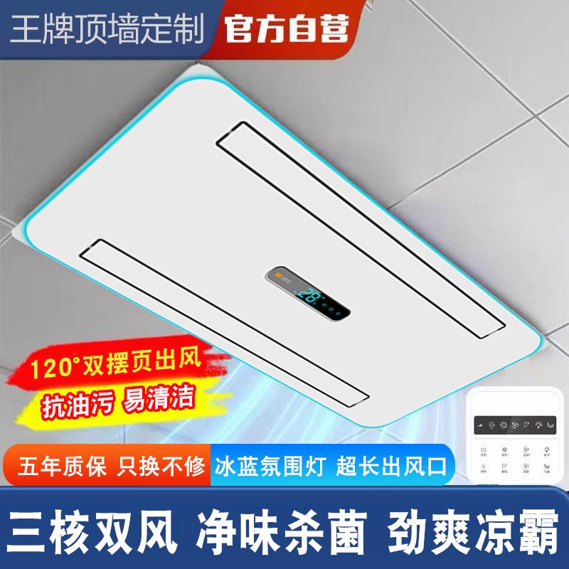 【臺灣公司 可開發票】夏季廚房涼霸照明三合一多功能排氣扇一體專用冷霸款冷風機嵌入式
