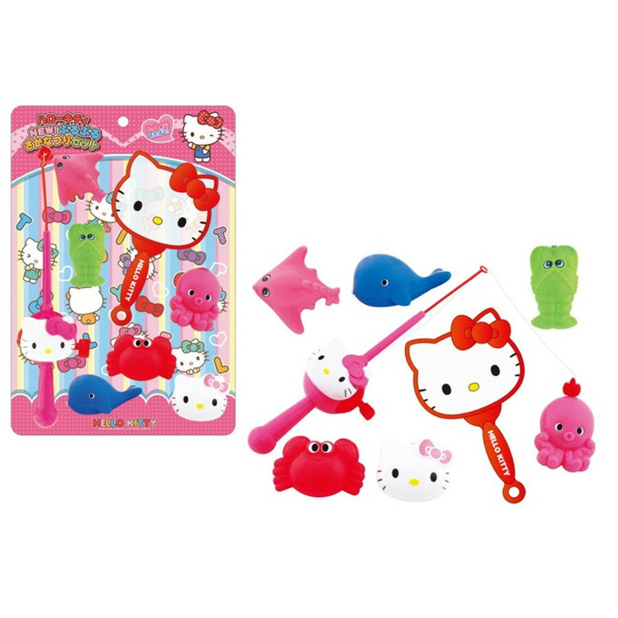 大賀屋 HelloKitty 釣魚玩具組 釣魚 玩具 遊戲 兒童 三麗鷗 KT 凱蒂貓 日貨 正版授權 T00110193