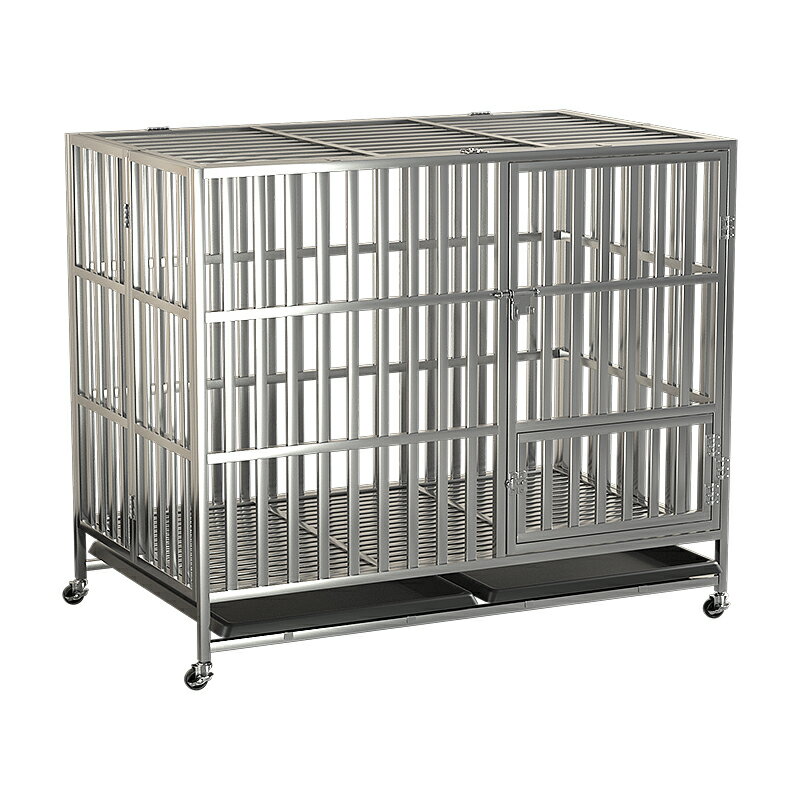 【超多款式咨詢客服】不銹鋼折疊狗籠子大中小型犬金毛哈士奇邊牧猛犬專用特大號帶廁所 4