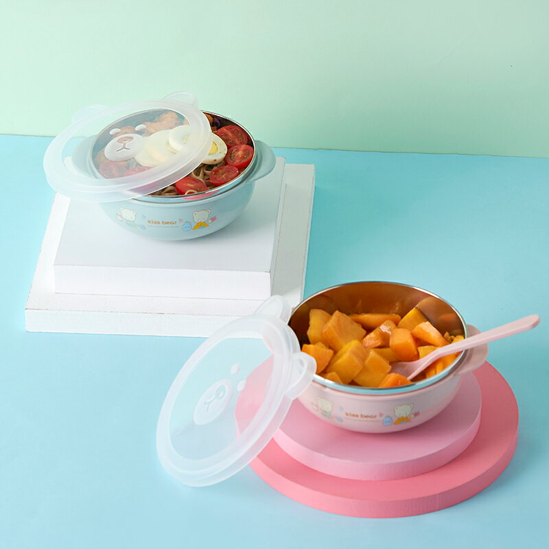 寶寶餐盤嬰兒童餐具碗分格卡通矽膠防摔學吃飯保溫型輔食碗勺套裝