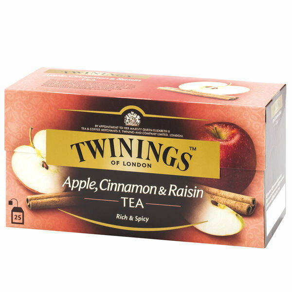 英國唐寧茶 TWININGS-異國香蘋茶包 APPLE,CINNAMON&RAISIN 2g*25入/盒-【良鎂咖啡】