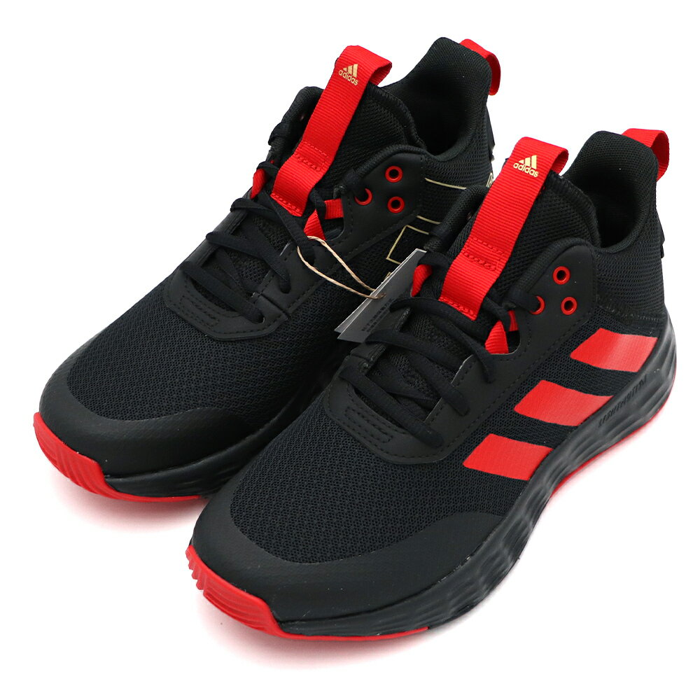 ADIDAS OWNTHEGAME CNY 2.0 Ｋ 鞋帶中大童籃球鞋黑紅R8873