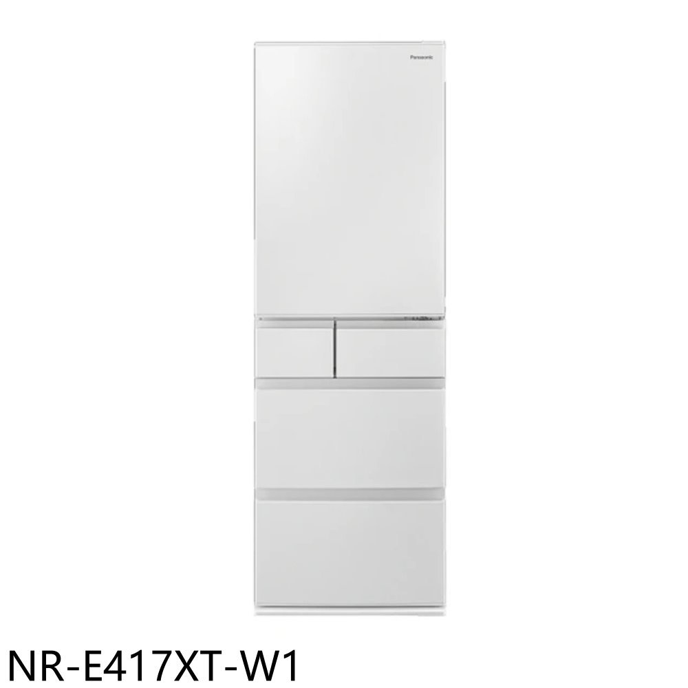 APP下單4%點數★Panasonic國際牌【NR-E417XT-W1】406公升五門變頻冰箱晶鑽白