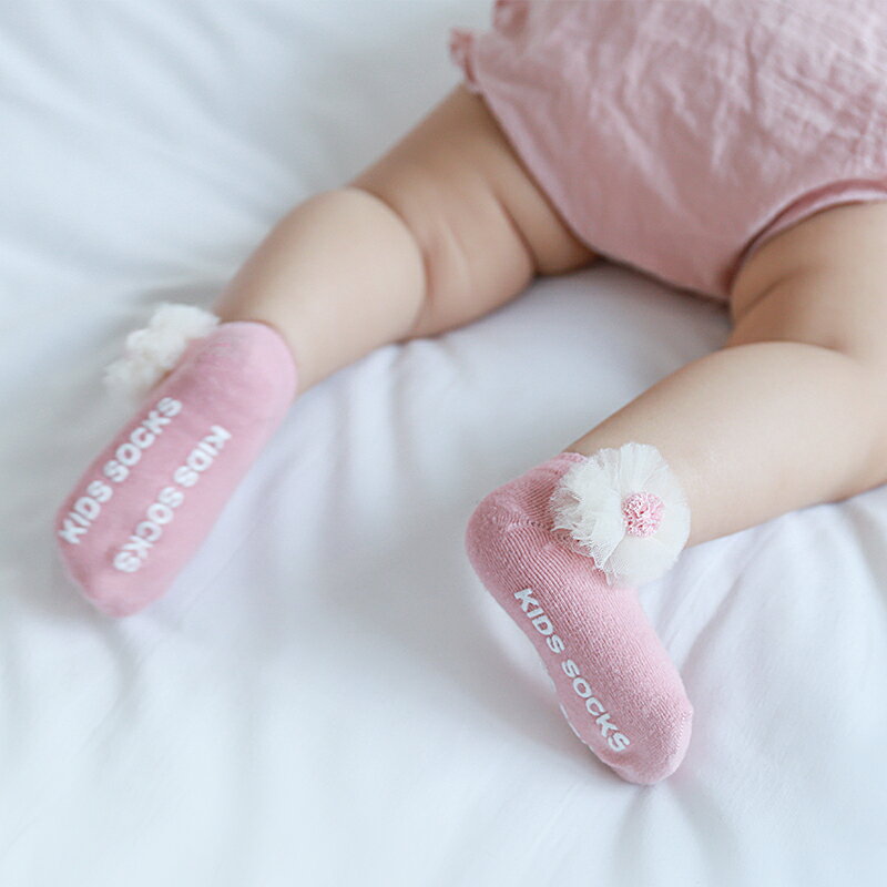 女寶寶襪子花邊春夏季薄款純棉0-3月1歲新生兒嬰兒春秋冬公主船襪