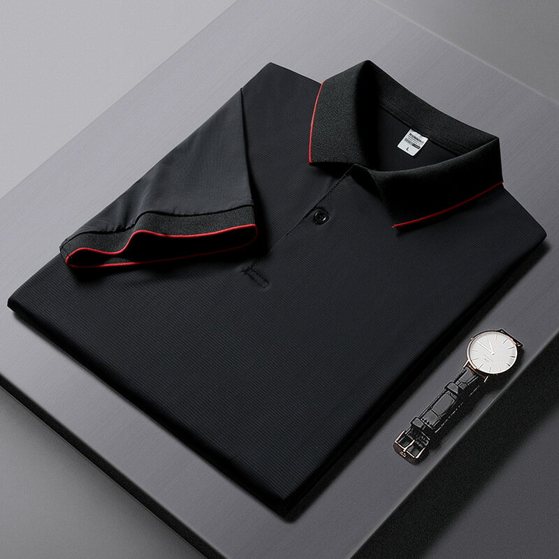 現貨+預購 冰絲POLO衫短袖上衣-夏季時尚純色速乾男裝父親節禮物6色74ey30【獨家進口】【米蘭精品】