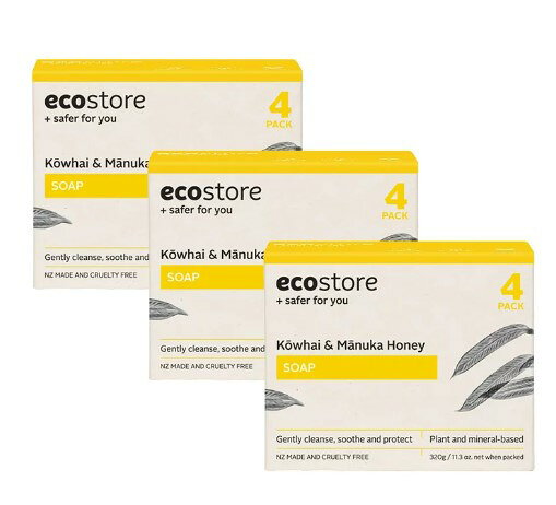ecostore 純淨香皂 科槐 80公克 X 4入 X 3組