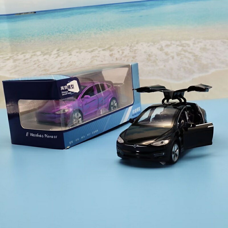 特斯拉模型車 Model X90 模型 1:32 仿真 汽車模型 合金 聲光 遙控車遙控車車 超級跑車 擺件