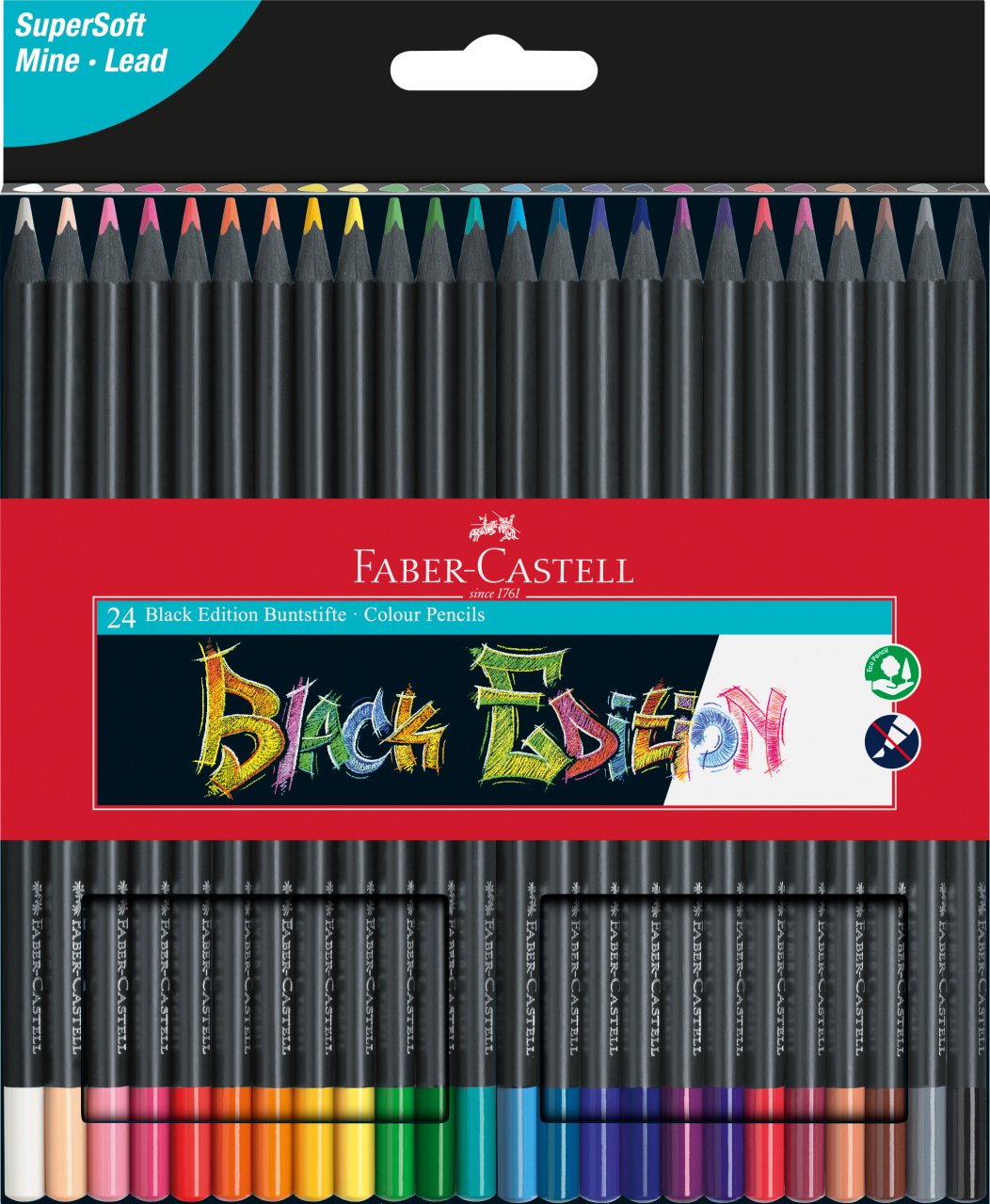 輝柏Faber-Castell 116412/116424/116436黑旋風極軟油性色鉛筆(12色/24