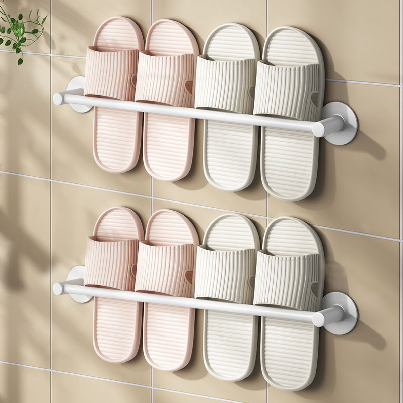 簡易鞋架子家用浴室拖鞋架衛生間壁掛免打孔鞋子瀝水收納置物鞋架