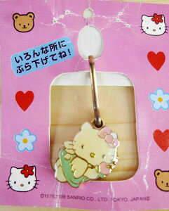 【震撼精品百貨】Hello Kitty 凱蒂貓 KITTY吊飾拉扣-天使綠 震撼日式精品百貨