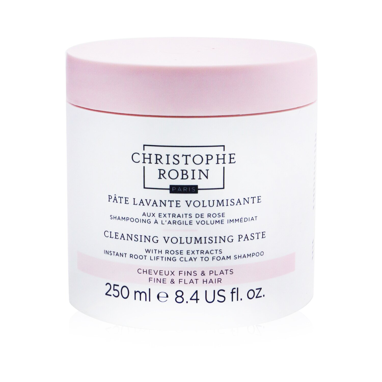 Christophe Robin - 玫瑰豐盈淨化髮泥 (粘土轉泡沫質地的洗髮露) -稀疏、扁平髮質