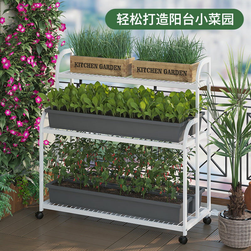 新款花架可移動帶輪置物架階梯客廳落地式多層花架子陽臺室內Y182Y