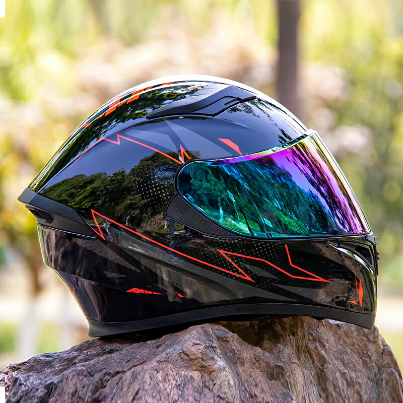 JIEKAI機車電動摩托車頭盔3C認證可內置藍牙雙鏡男女個性全盔騎行
