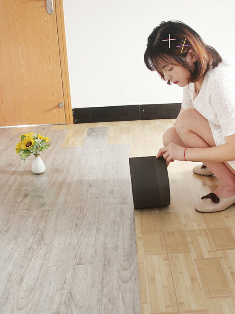 耐磨防水地板貼ins網紅地板革水泥地加厚地膠磚貼紙pvc自粘塑膠紙