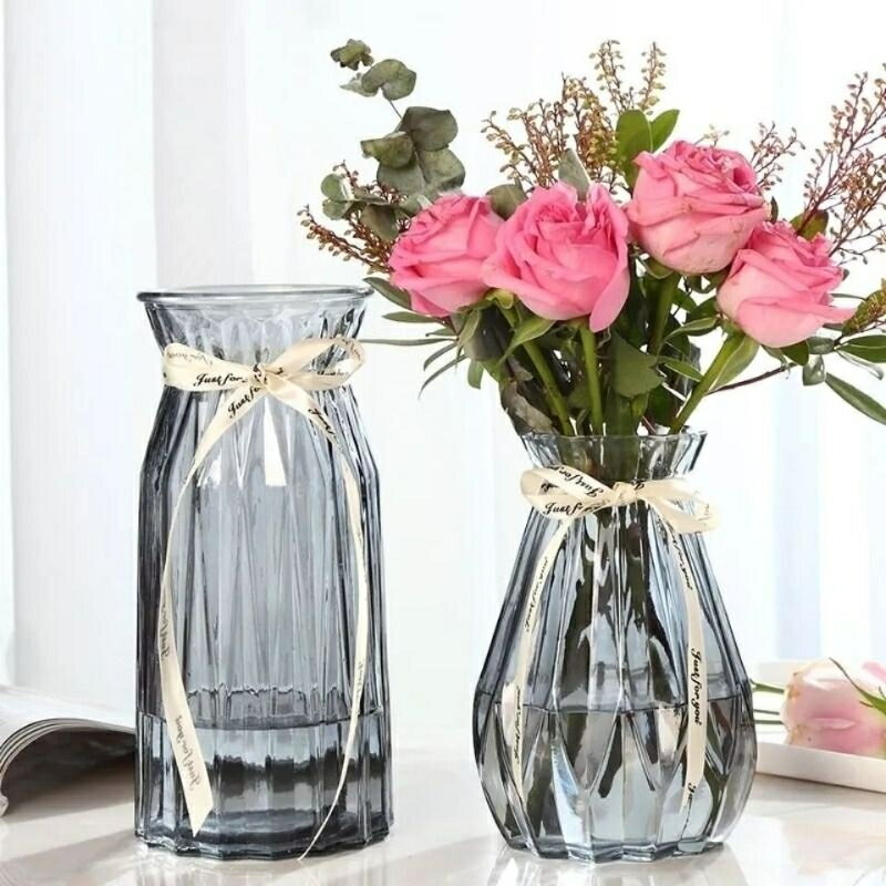 【滿299出貨】三件套創意簡約歐式玻璃花瓶擺件客廳插花水培鮮花干花透明裝桌面