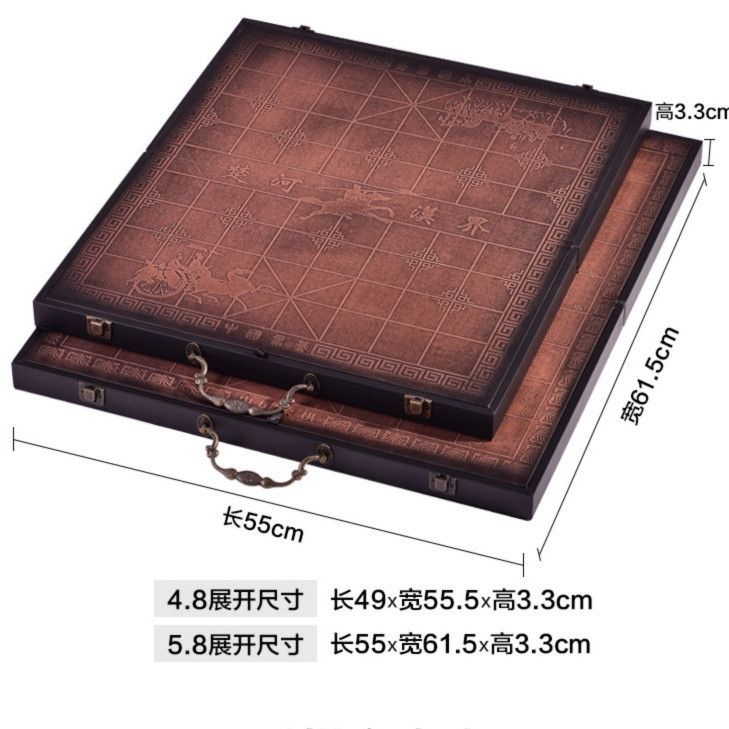 免運 工廠現貨出 特價 象棋 中国象棋 中國象棋實木高檔大號成人象棋加棋盤古風大酸枝金絲楠木紅木象棋特惠/開立發票 特價出 H1114 5