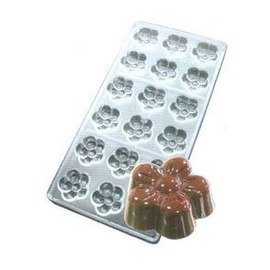 梅花巧克力模具 硬質塑膠 透明冰格模具 烘培模具-7201005
