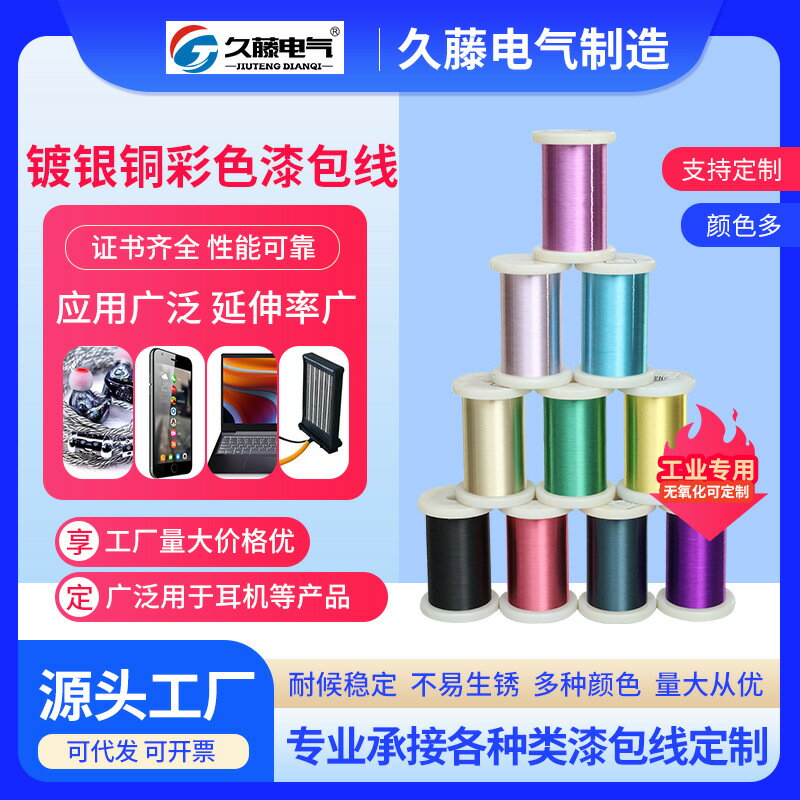 【鍍銀升級】漆包線 耳機升級線 音訊線材 HIFI耳機線 數碼音頻線 高頻傳輸 鍍銀銅線 彩色漆包線 發燒級音質 耳機改裝專用