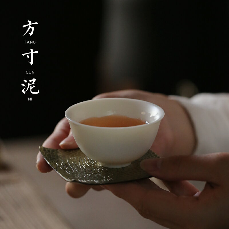 方寸泥 羊脂玉瓷功夫茶杯 德化白瓷品茗杯陶瓷個人杯子主人杯單杯