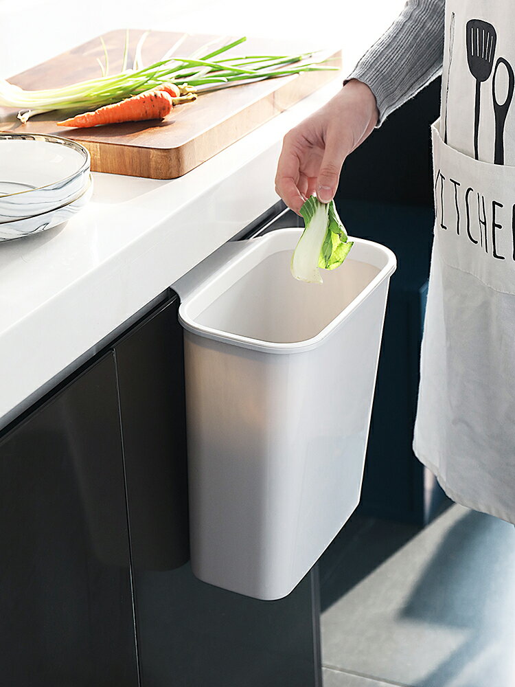 廚房垃圾桶櫥柜門懸掛式蔬菜果皮分類垃圾簍家用衛生間壁掛垃圾筒
